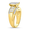 10kt Yellow Gold Round Diamond Oval Bridal Wedding Engagement Ring 1 Cttw