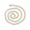 10kt Yellow Gold Mens Round Diamond Miami Cuban Link Chain Necklace 10 Cttw