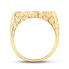 10kt Yellow Gold Mens Round Diamond Nugget Fashion Ring 1/2 Cttw