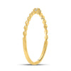 10kt Yellow Gold Womens Round Diamond Stackable Band Ring .03 Cttw