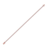 14kt Rose Gold Womens Round Diamond Classic Tennis Bracelet 3 Cttw