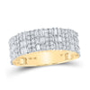 10kt Yellow Gold Mens Baguette Diamond Round Band Ring 1-7/8 Cttw