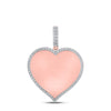 10kt Rose Gold Mens Round Diamond Heart Charm Pendant 1/5 Cttw