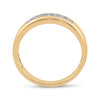 10kt Yellow Gold Womens Round Diamond Single Row Wedding Band 1/10 Cttw