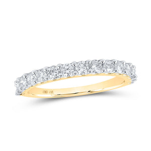 14kt Yellow Gold Womens Round Diamond Band Ring 7/8 Cttw