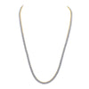 10kt Yellow Gold Mens Round Diamond 24-inch Square Link Chain Necklace 12 Cttw