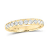 14kt Yellow Gold Womens Round Diamond Machine Set Band Ring 1/2 Cttw