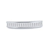 10kt White Gold Womens Baguette Diamond Wedding Band 1/2 Cttw