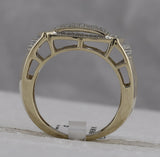 10kt Yellow Gold Mens Round Diamond Fashion Cluster Ring 1/2 Cttw