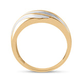 14kt Yellow Gold Mens Round Diamond Wedding Band Ring 1/4 Cttw