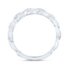 10kt White Gold Womens Round Diamond Braid Band Ring 1/3 Cttw