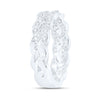 10kt White Gold Womens Round Diamond Braid Band Ring 1/3 Cttw