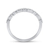 10kt White Gold Womens Round Diamond Stackable Band Ring 1/8 Cttw