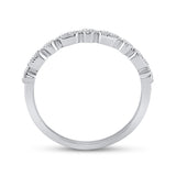 10kt White Gold Womens Round Diamond Stackable Band Ring 1/8 Cttw