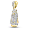 10kt Yellow Gold Mens Round Diamond Barber Clipper Trimmer Charm Pendant 1 Cttw