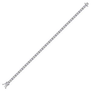 10kt White Gold Womens Round Diamond Classic Tennis Bracelet 1 Cttw