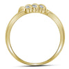 10kt Yellow Gold Mens Round Diamond Band Ring 1/6 Cttw