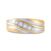 14kt Yellow Gold Mens Round Diamond Wedding Band Ring 1/4 Cttw