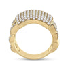 10kt Yellow Gold Mens Round Diamond Statement Fashion Ring 2 Cttw