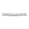 10kt White Gold Womens Round Diamond Stackable Band Ring 1/8 Cttw