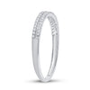 10kt White Gold Womens Round Diamond Slender Double Row Band 1/6 Cttw