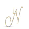 10kt Yellow Gold Womens Round Diamond N Initial Letter Pendant 5/8 Cttw