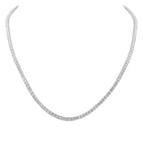 10kt White Gold Mens Round Diamond Single Row Link Chain Necklace 1-1/4 Cttw
