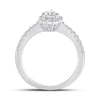 14kt White Gold Pear Diamond Solitaire Bridal Wedding Engagement Ring 1 Cttw