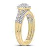 10kt Yellow Gold Round Diamond Bridal Wedding Ring Band Set 1/3 Cttw