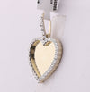 10kt Yellow Gold Mens Round Diamond Memory Heart Charm Pendant 1/10 Cttw