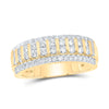 10kt Yellow Gold Mens Round Diamond Band Ring 1 Cttw