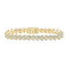 10kt Yellow Gold Mens Round Diamond Franco Link Bracelet 14 Cttw