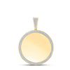 10kt Yellow Gold Mens Round Diamond Memory Circle Charm Pendant 1 Cttw